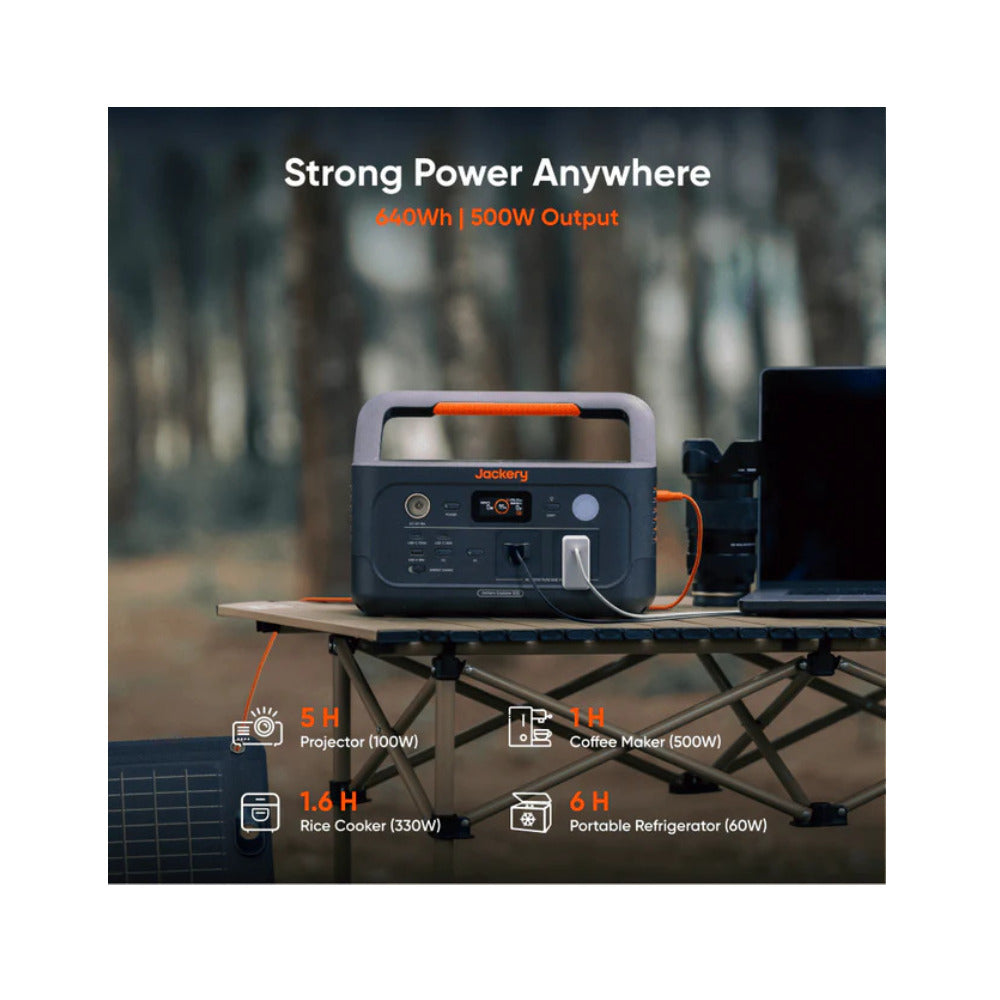 Jackery Explorer 600 v2 Portable Power Station for Outdoor & Home (640 Wh/500W)