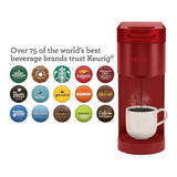 Keurig K-Slim Single Serve K-Cup Pod Coffee Maker 3 Brew Sizes 46oz (Red)