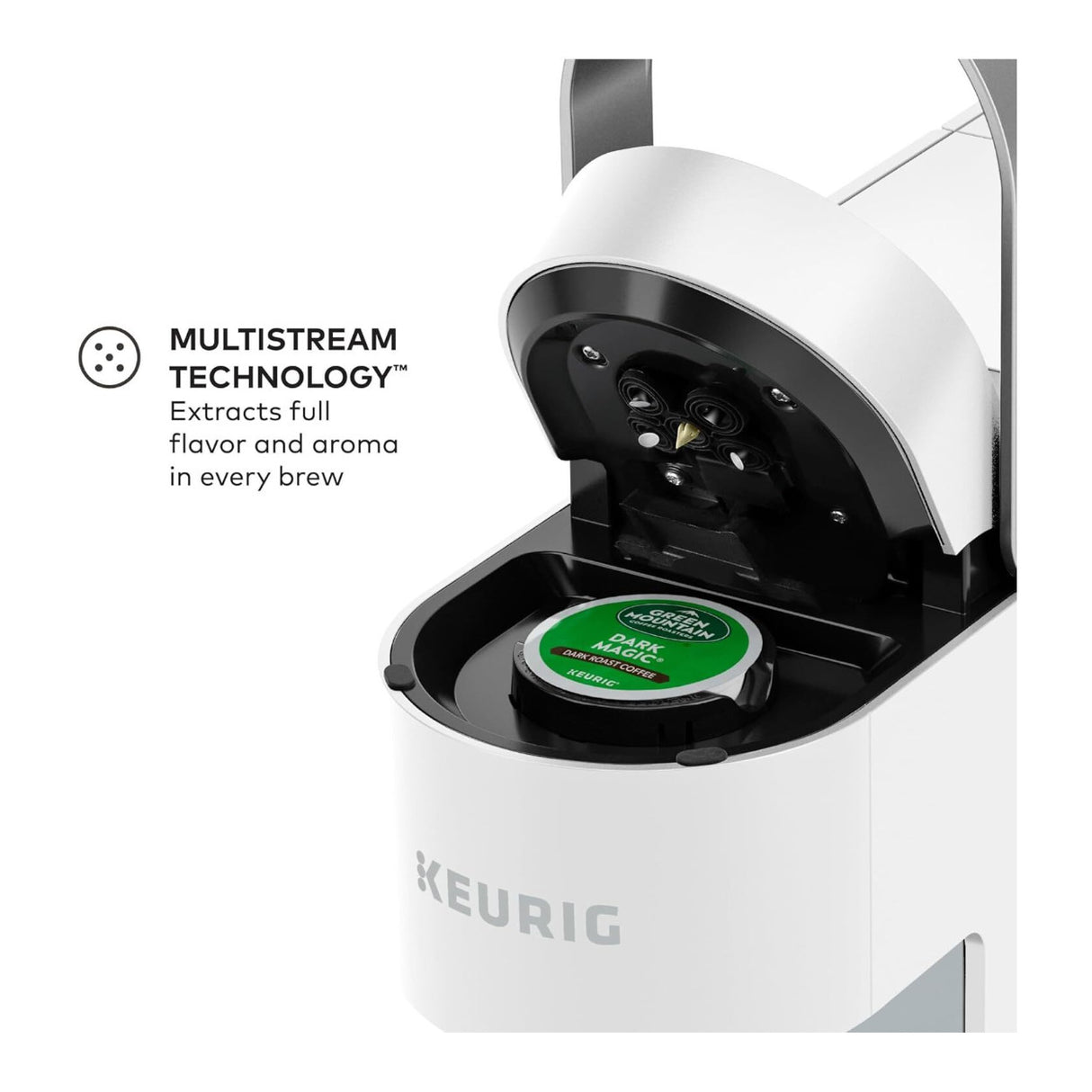 Keurig K-Slim Single Serve K-Cup Pod Coffee Maker 3 Brew Sizes (White)