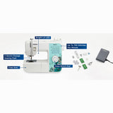 Brother SM3701 37-Stitch Sewing Machine (Multicolor) Bundle with Hard Case