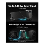 Anker SOLIX F3800 PLUS Portable Power Station with Expansion Battery