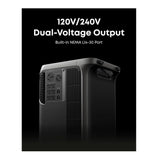 Anker SOLIX F3800 PLUS with 400W Solar Panel - 3.84kWh, Dual-Voltage 120V/240V