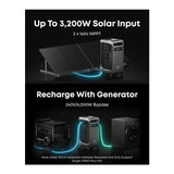 Anker SOLIX F3800 PLUS 3.84kWh Portable Power Station with 240V Cable/Adapter