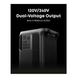 Anker SOLIX F3800 PLUS Portable Power Station (2-Pack) with Double Voltage Hub