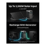 Anker SOLIX F3800 PLUS Portable Power Station with (3-Pack) Expansion Batteries