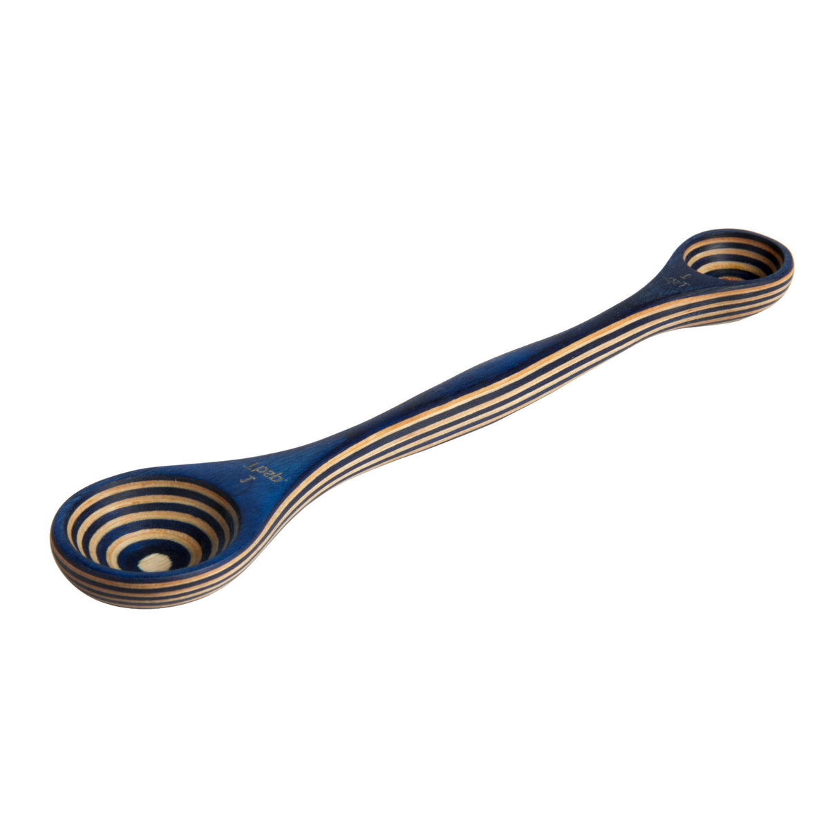 Island Bamboo Pakka Wood Double Measuring Spoon (Blue)