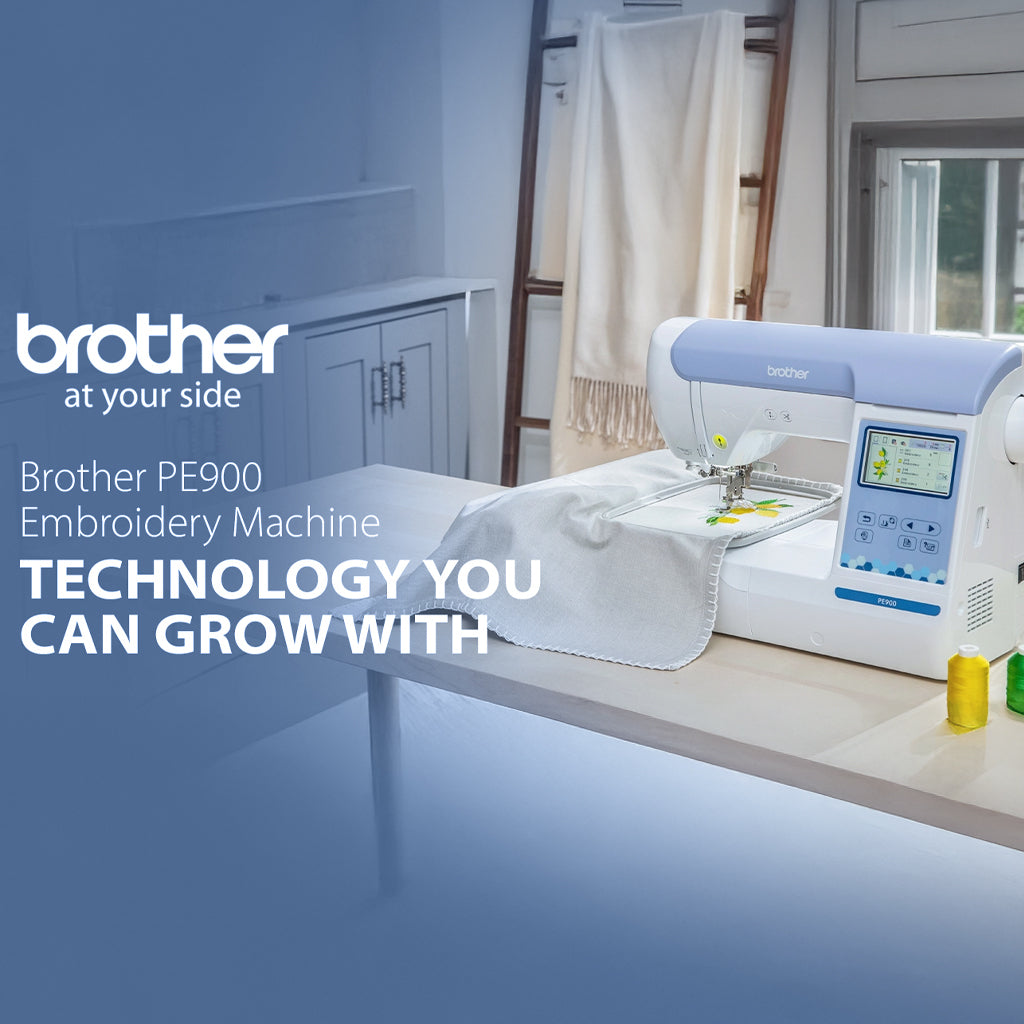 Brother PE900 Embroidery Machine with 193 Designs and 50-Piece Thread Set