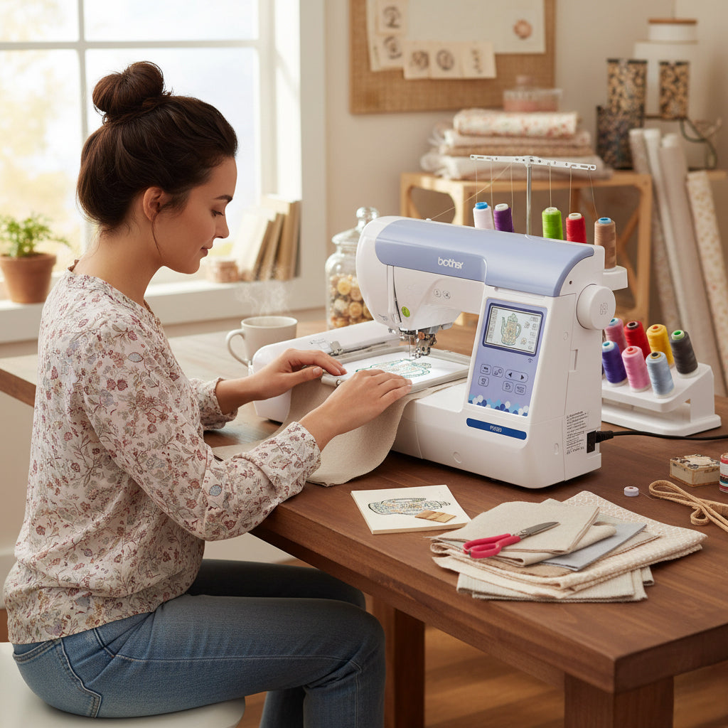 Brother PE900 Embroidery Machine with 193 Designs and 50-Piece Thread Set