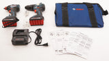 BOSCH GXL18V-240B22 18V 2-Tool Combo Kit with 1/2 In. Hammer Drill/Driver (Open Box)