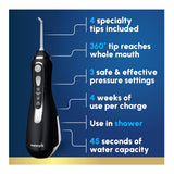 Waterpik Cordless Advanced 2.0 Water Flosser With Travel Bag (Black)