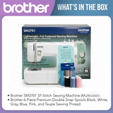 Brother SM3701 Sewing Machine, 37 Built-In Stitches with 6-Pack Thread