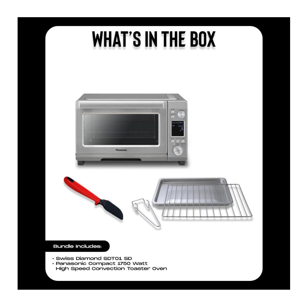 Panasonic 1750 Watt High-Speed Convection Toaster Oven Bundle with Spatula