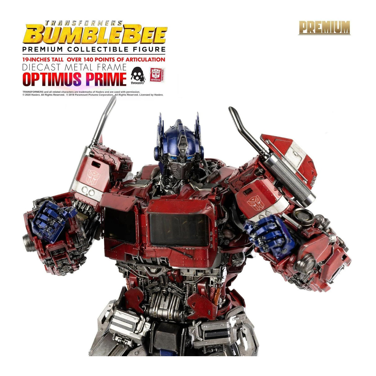 ThreeZero Transformers Bumblebee Movie Premium Optimus Prime Action Figure