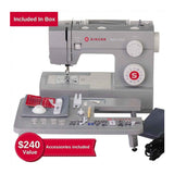 Singer Heavy Duty 6380 Sewing Machine with Extension Table (Gray)