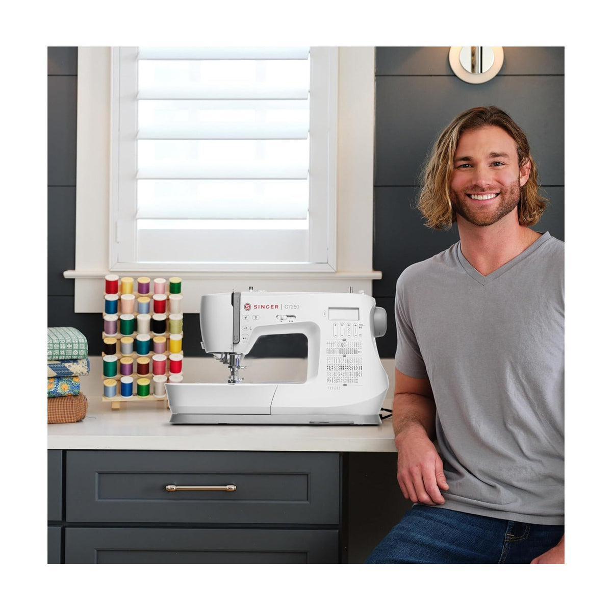 Singer C7250 200-Stitch Computerized Sewing Machine with Extension Table (Open Box)