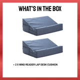 Mind Reader Lap Desk Cushion for Laptops, Tablets, and Books (2-Pack)