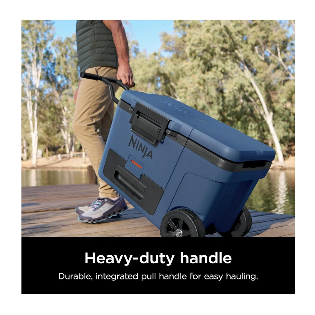 Ninja FrostVault 45QT Wheeled Cooler with Dry Zone (Lakeshore Blue)