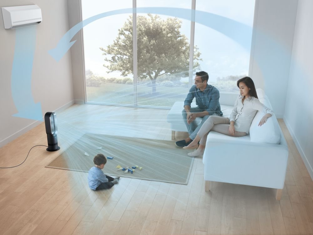 Dyson AM09 Fan + Heater (Sliver/White)
