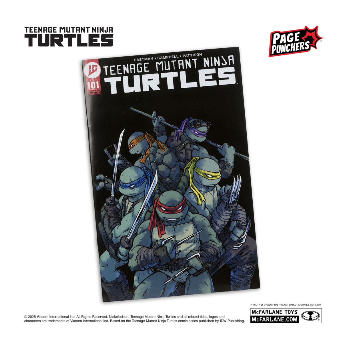 McFarlane Michelangelo (Teenage Mutant Ninja Turtles) with Comic (Page Punchers)