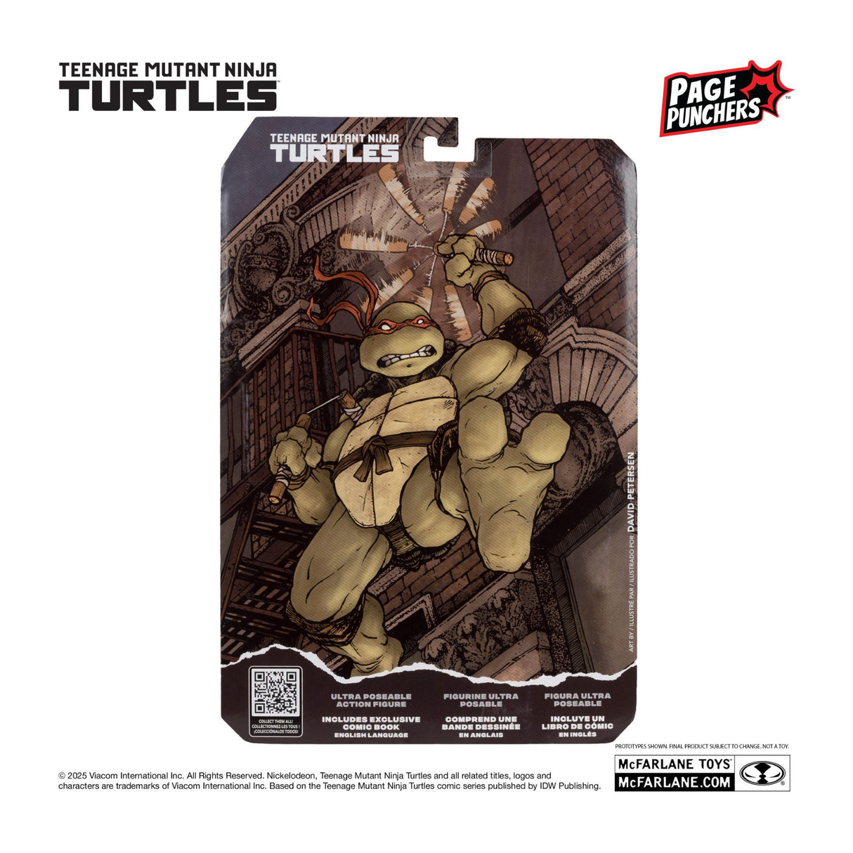McFarlane Michelangelo (Teenage Mutant Ninja Turtles) with Comic (Page Punchers)