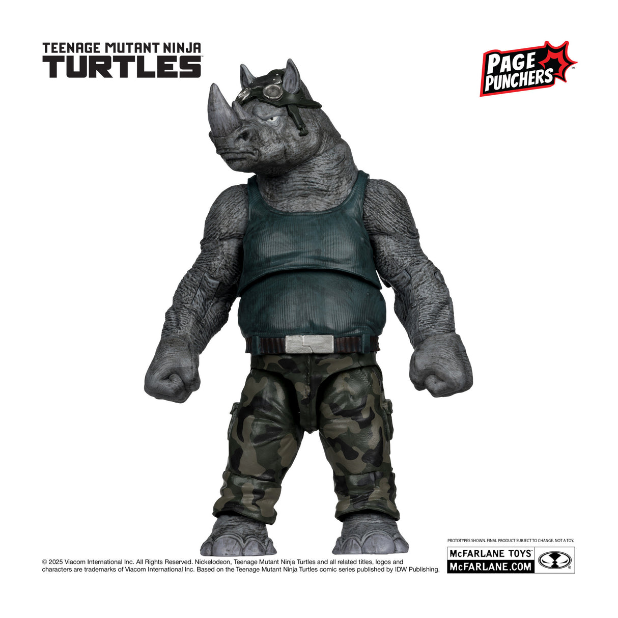 McFarlane Rocksteady (Teenage Mutant Ninja Turtles) with Comic (Page Punchers)
