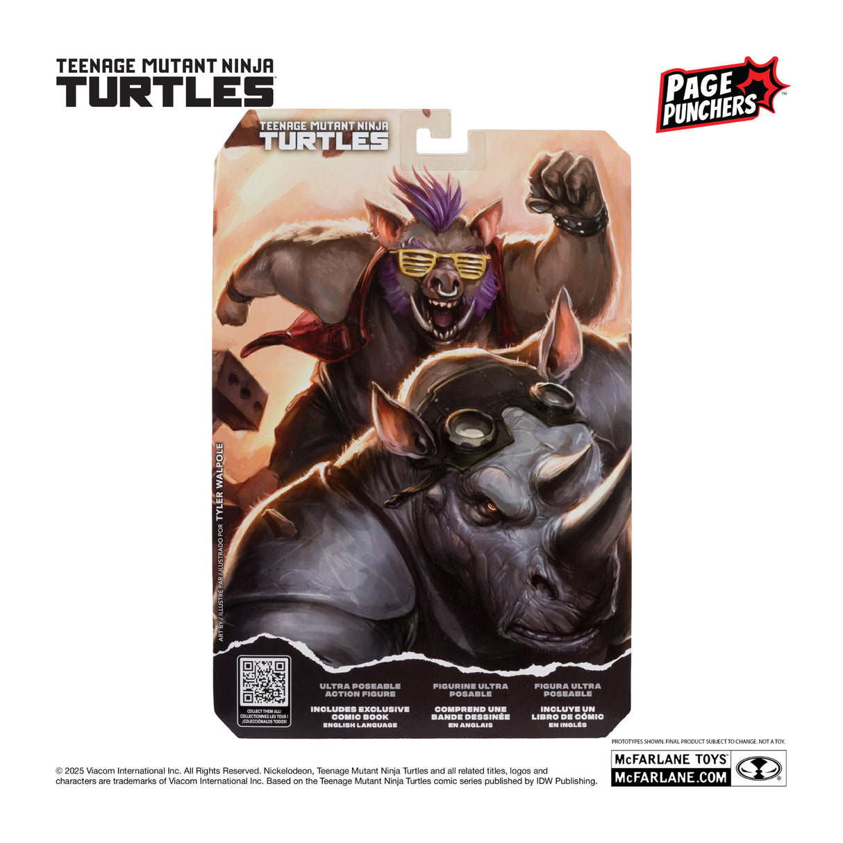 McFarlane Bebop (Teenage Mutant Ninja Turtles) with Comic (Page Punchers)