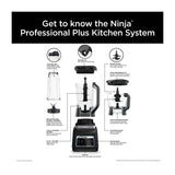 Ninja BN805A 1400W Pro Plus Kitchen System Blender and Food Processor (Black)