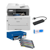 Brother MFC-L3780CDW Wireless Digital Color All-in-One Printer with Accesories