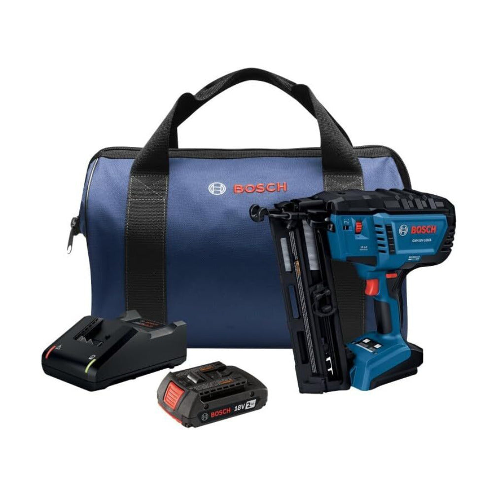 Bosch GNH18V-16MAB12 18V Brushless 16-Gauge Angled Finish Nailer Kit (Certified Refurbished)