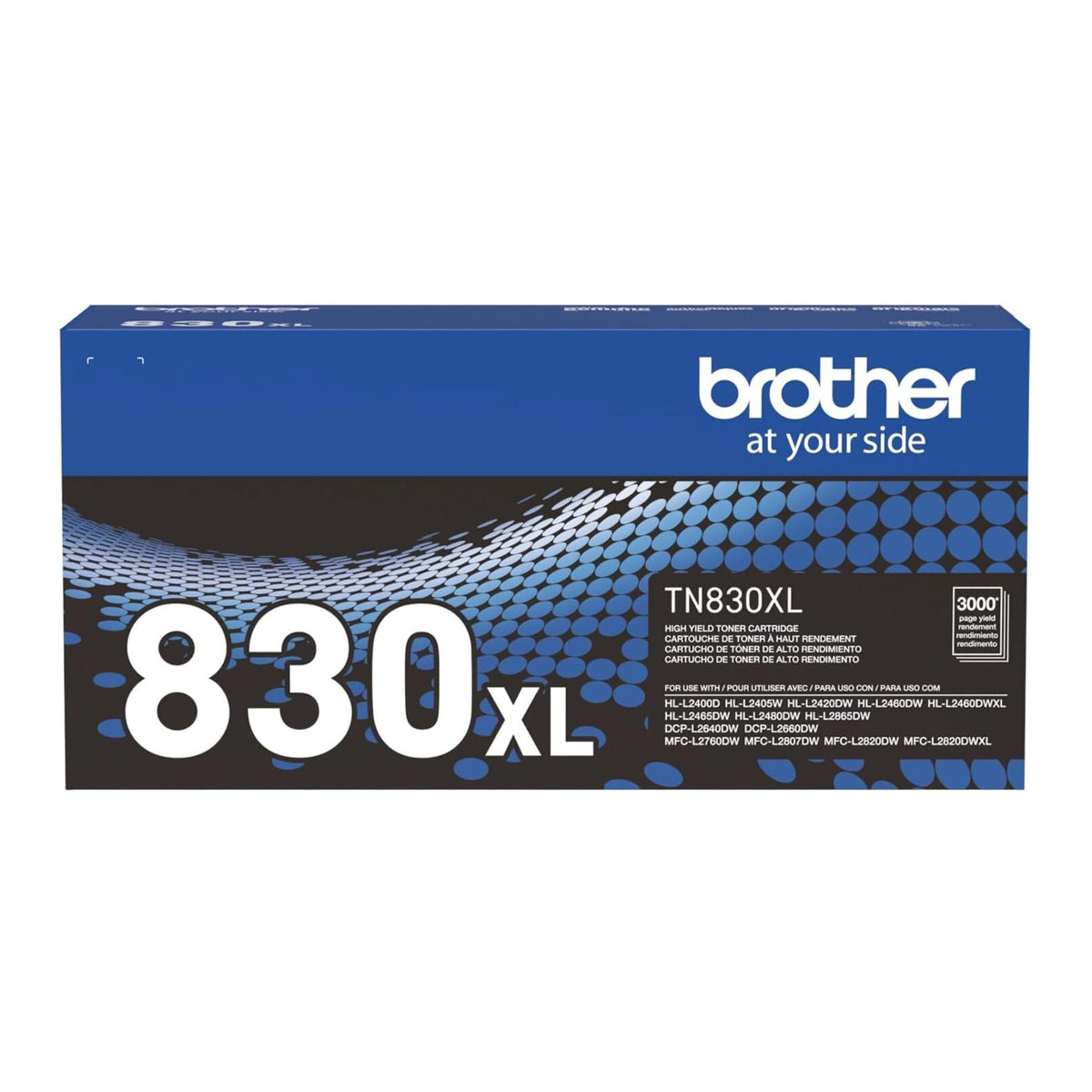 Brother TN830XL Black High Yield Printer Toner Cartridge - Up to 3,000 Pages