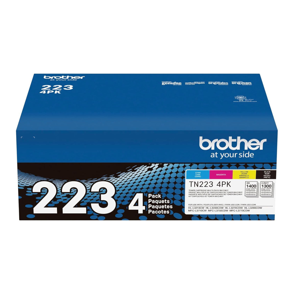Brother TN2234PK Standard Yield Toner Cartridge - 4 Pack (Black, Cyan, Magenta, Yellow)