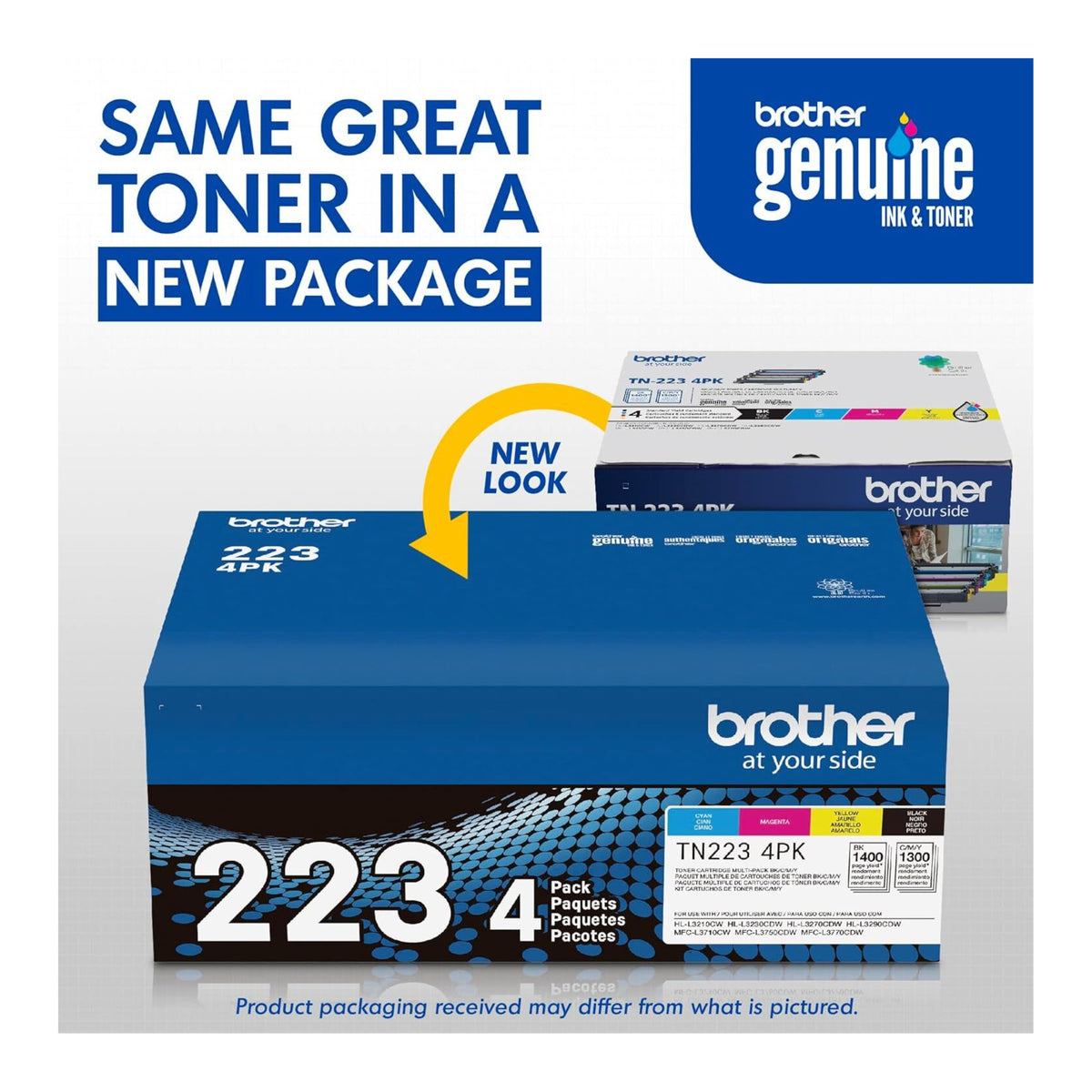 Brother TN2234PK Standard Yield Toner Cartridge - 4 Pack (Black, Cyan, Magenta, Yellow)