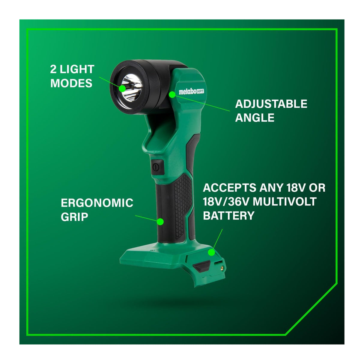 Metabo HPT 18V MultiVolt Cordless 250 Lumens LED Flash Light (Tool Body Only)