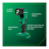 Metabo HPT 18V MultiVolt Cordless 250 Lumens LED Flash Light (Tool Body Only)