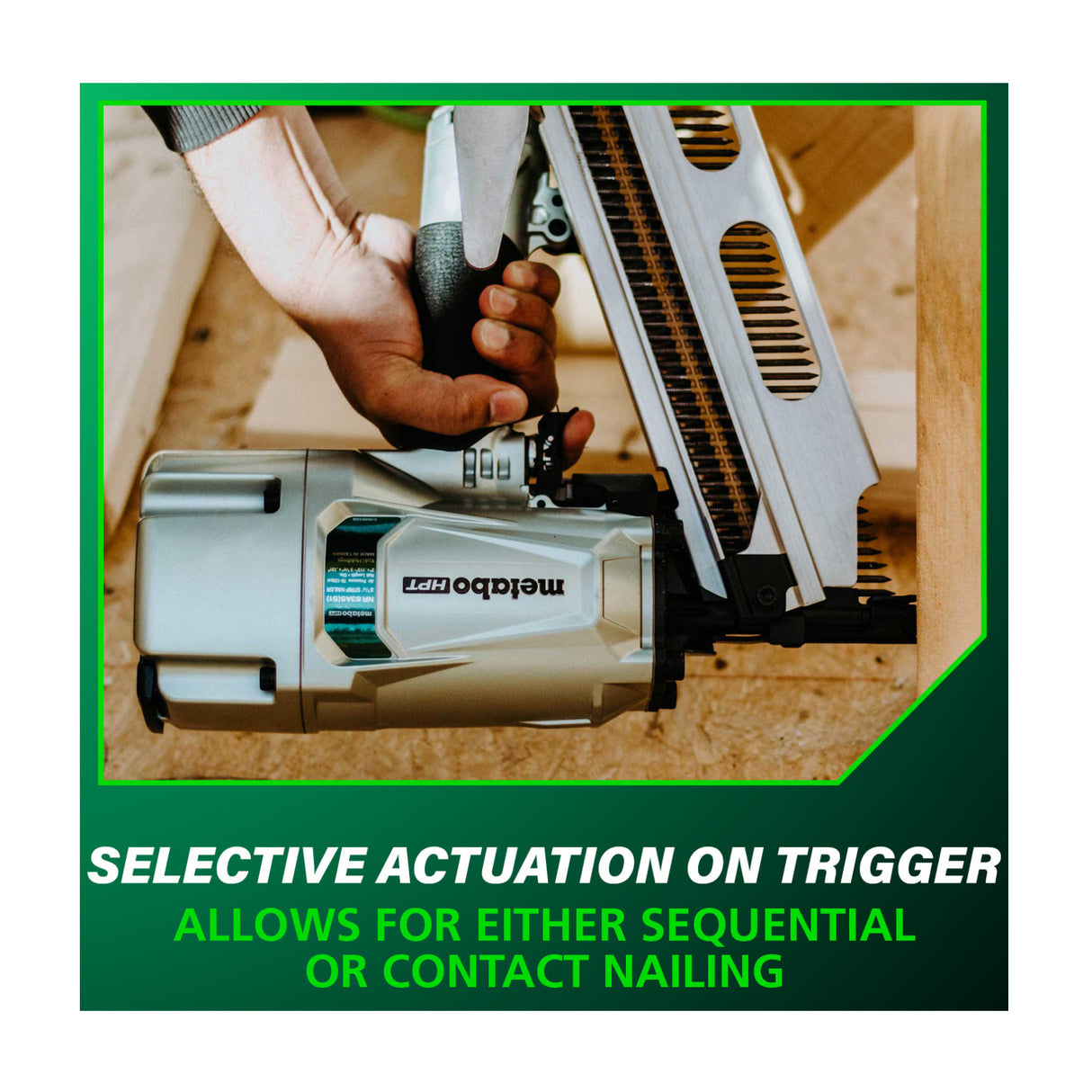 Metabo HPT 21-Degree Pneumatic Framing Nailer with High Grade Aluminum Magazine