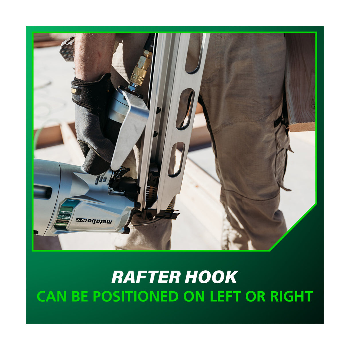 Metabo HPT 21-Degree Pneumatic Framing Nailer with High Grade Aluminum Magazine