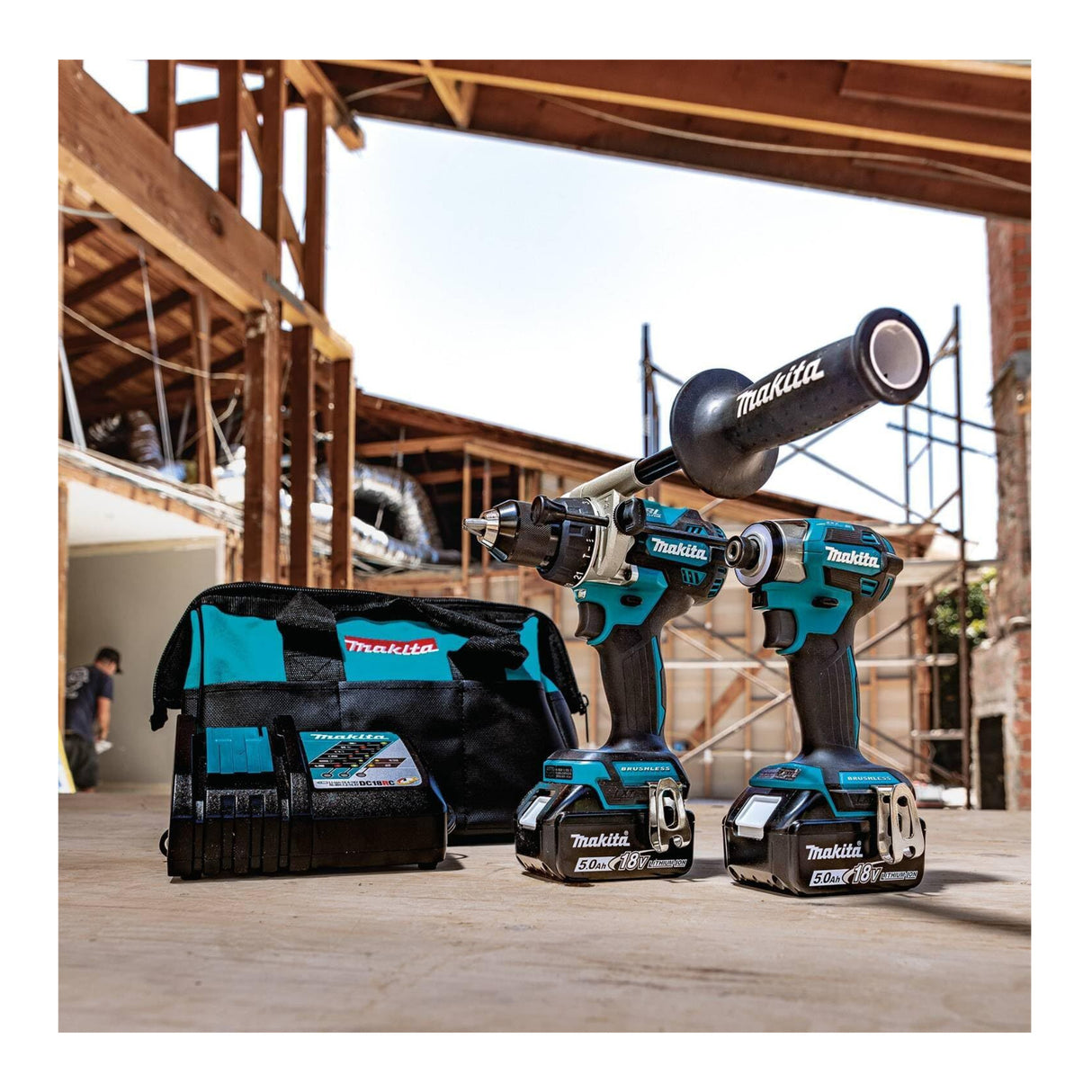 Makita 18V LXT Lithium-Ion Brushless Cordless 2-Piece Combo Kit (5.0Ah)