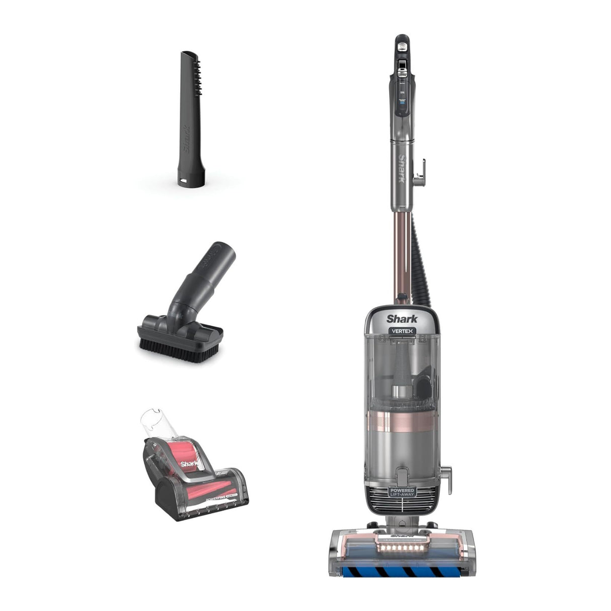Shark Vertex Lift-Away Upright Vacuum with DuoClean PowerFins (Silver/Rose Gold)