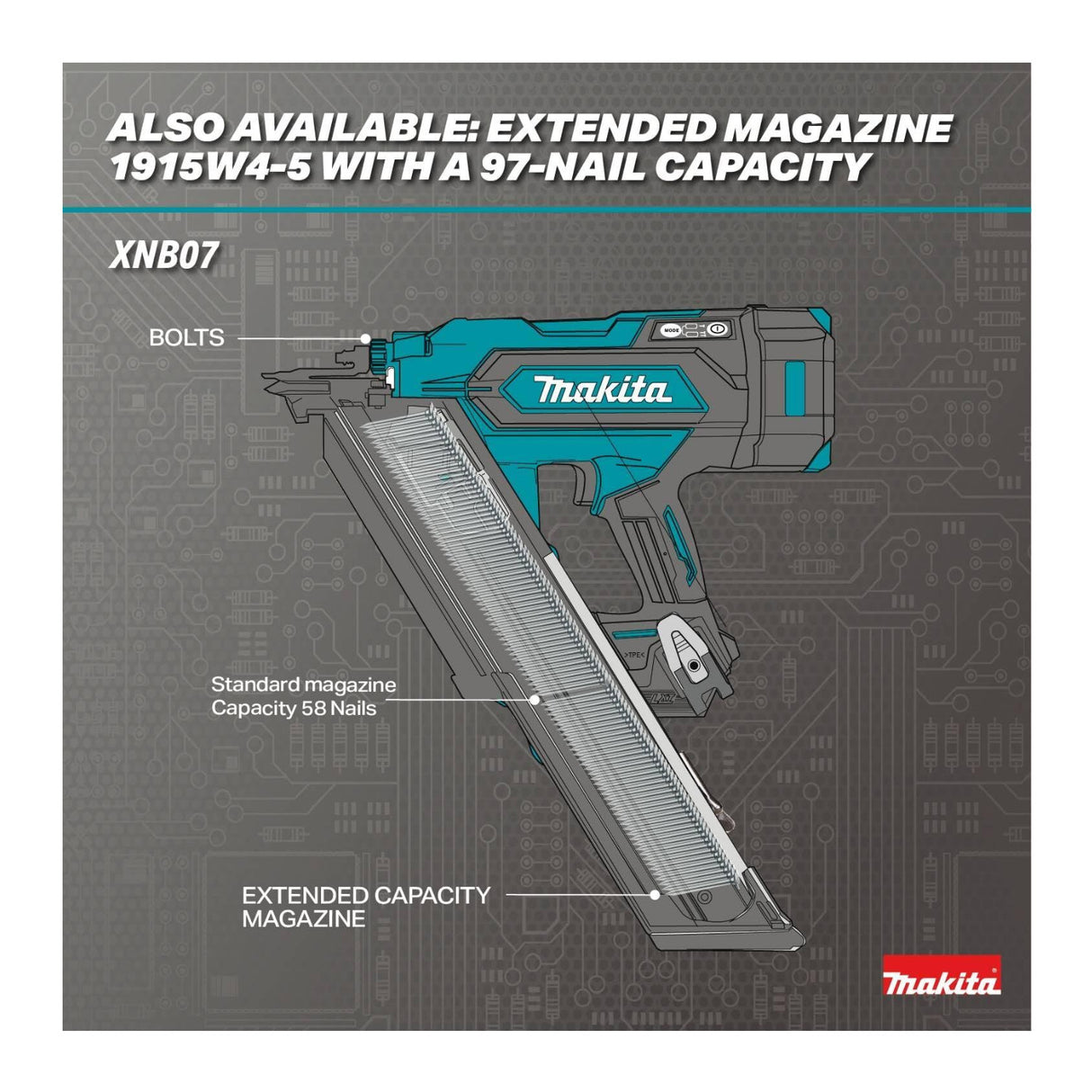Makita 18V LXT Li-Ion 30 Degree 3-1/2 Inch Cordless Framing Nailer (Tool Only)