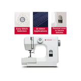 SINGER M1000 Mending Machine with 32 Stitch Applications Lightweight and Portable (White)