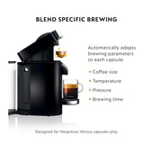 Nespresso VertuoPlus Deluxe Coffee/Espresso Machine with Milk Frother (Black)