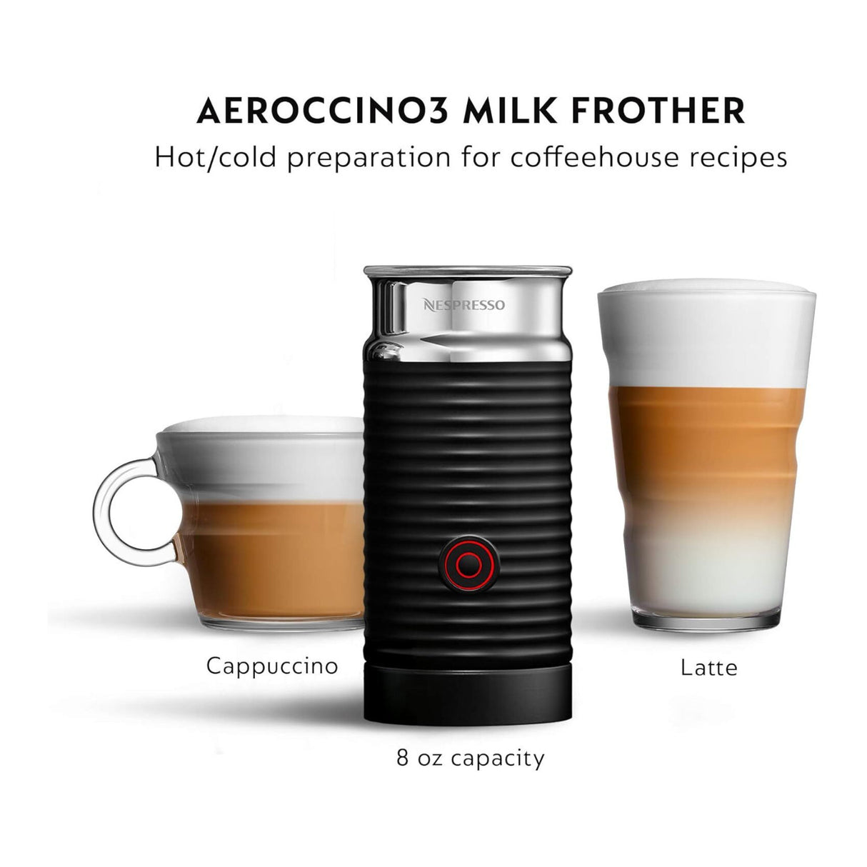 Nespresso VertuoPlus Deluxe Coffee/Espresso Machine with Milk Frother (Black)