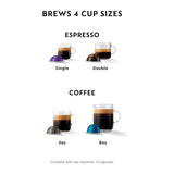 Nespresso VertuoPlus Deluxe Coffee/Espresso Machine with Milk Frother (Black)