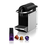 De'Longhi Nespresso Pixie Automatic Espresso Machine with 19 Bar Pressure Silver