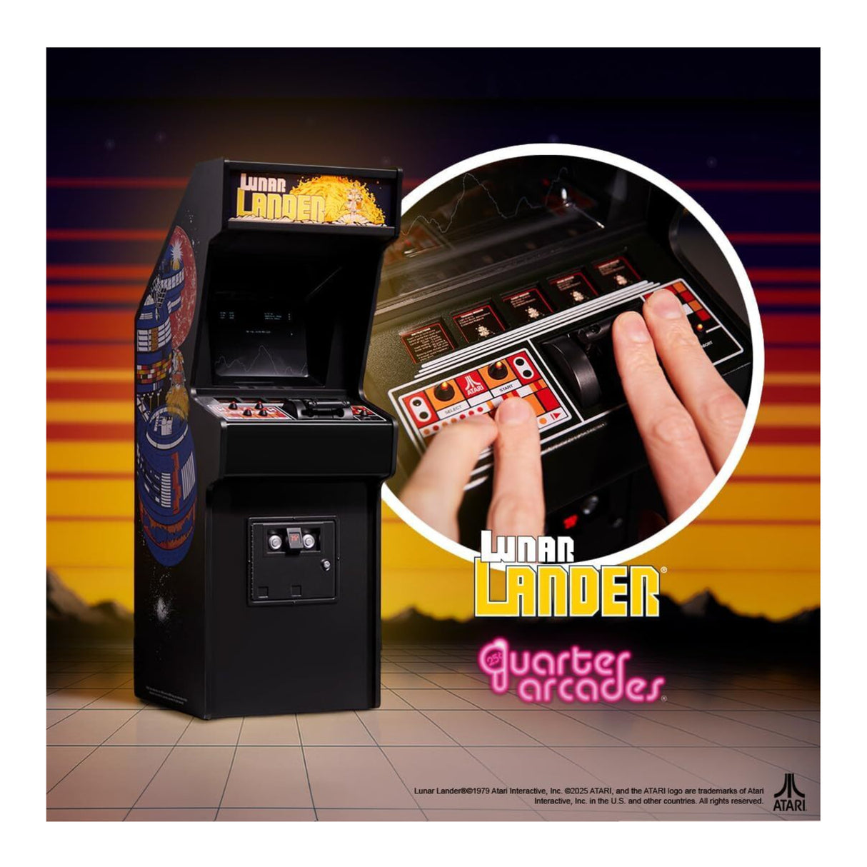 Quarter Arcades Lunar Lander Mini 1/4 Scale Atari Replica Cabinet