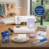 Brother GX-37 Sewing Machine with 6-Piece Double Snap Spools & Stabilizer Bundle