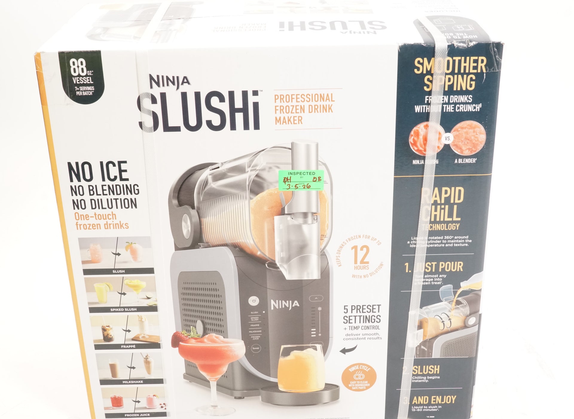 Used Department Ninja SLUSHi Professional Frozen Drink and Slushie Maker (Artic Blue/Gray) (Open Box)