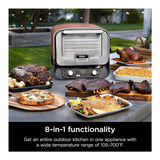 Ninja Woodfire 8-in-1 Portable Electric Outdoor Roaster Oven (Terracotta Red)