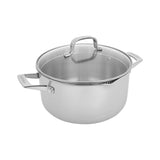 HENCKELS Clad H3 6-Qt Stainless Steel Dutch Oven with Glass Lid