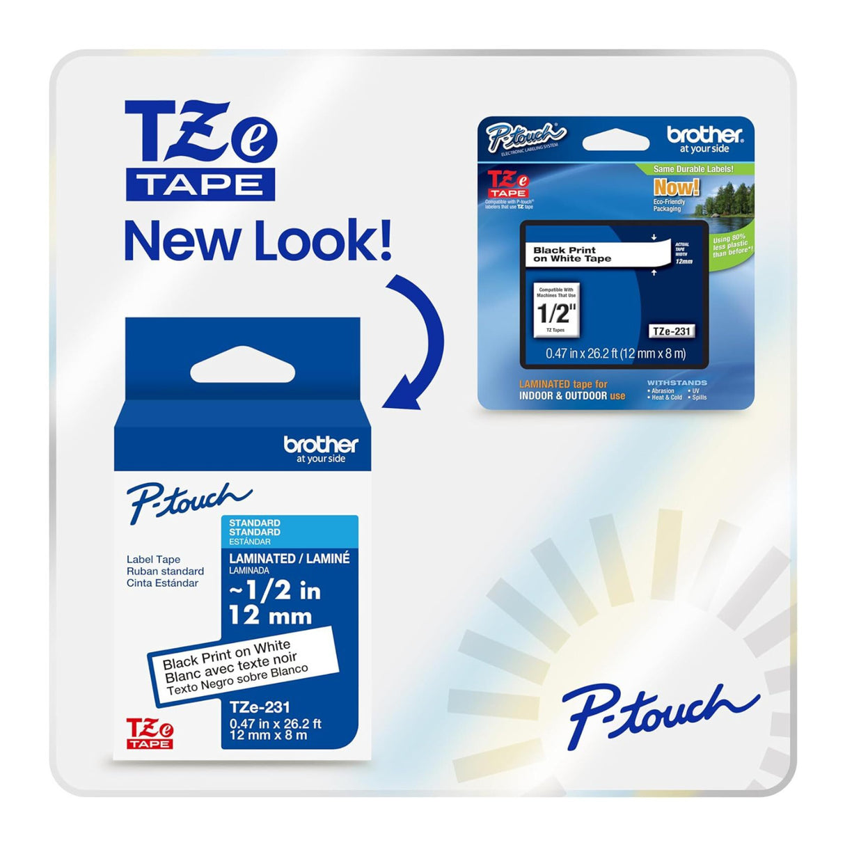 Brother Genuine P-Touch 6-Pack TZe-241 Laminated Tape for Label Makers Bundle